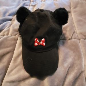 Minnie Mouse cap with pom pom ears
